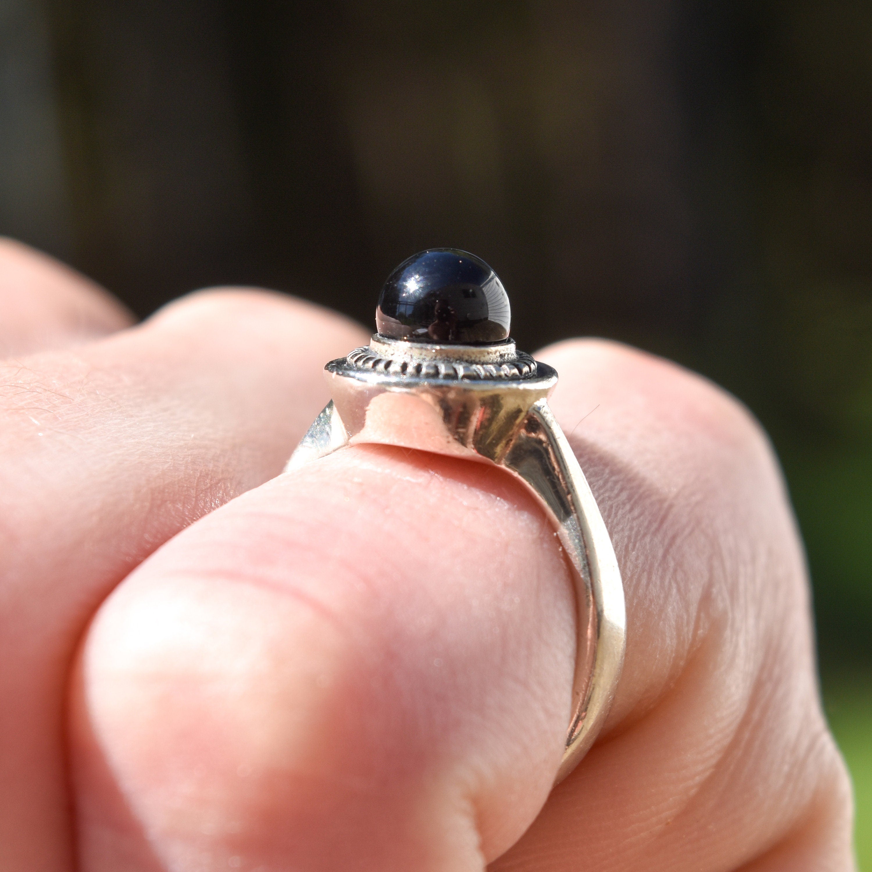 Sterling Silver Black Onyx Bead Ring By James Avery
