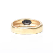 14K Italian Gold "Ellipse" Sapphire Ring