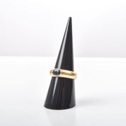 14K Italian Gold "Ellipse" Sapphire Ring
