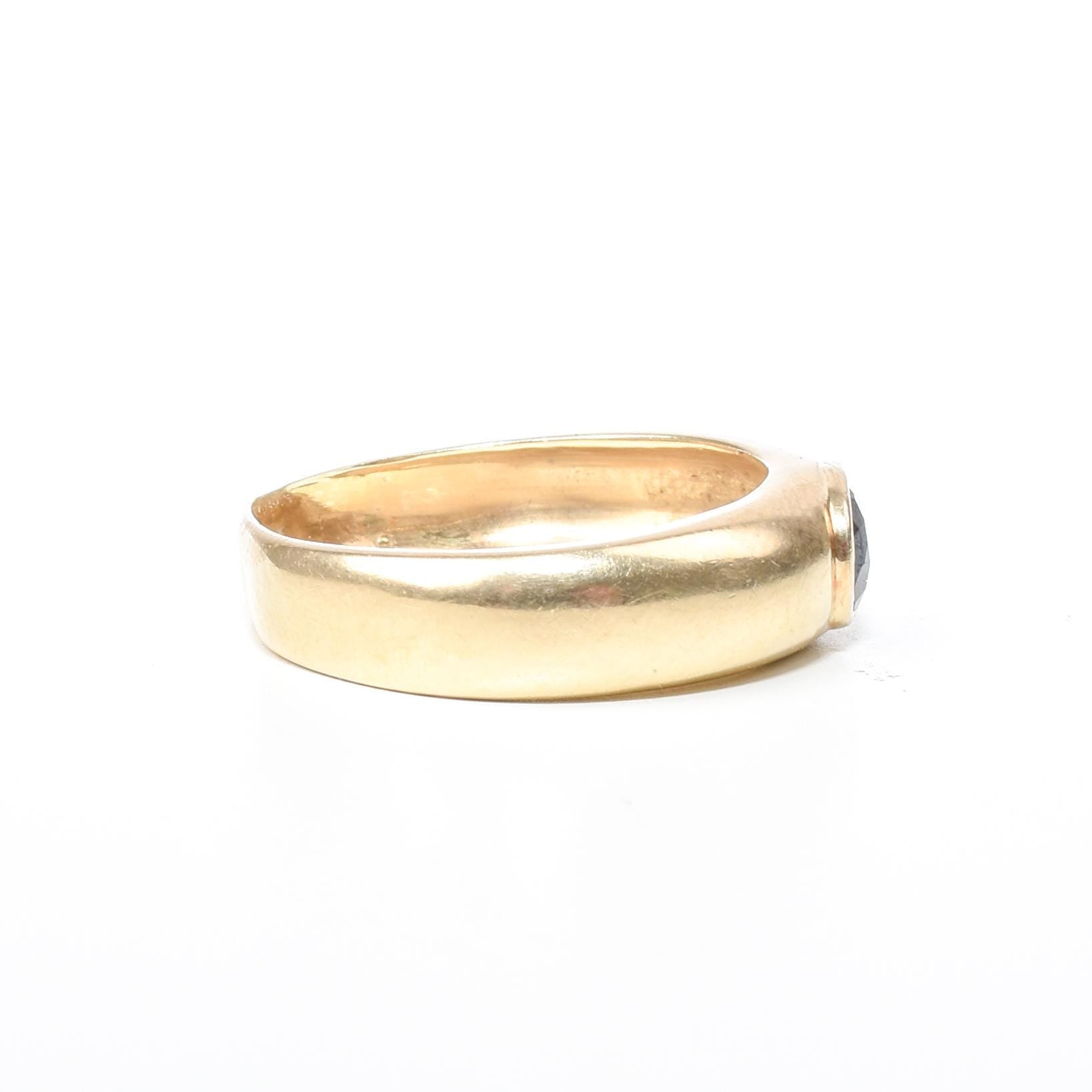 14K Italian Gold "Ellipse" Sapphire Ring