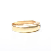14K Italian Gold "Ellipse" Sapphire Ring