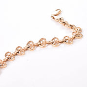 14K Gold Victorian Heart Link Bracelet