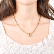 Vintage David Yurman Diamond Acorn Pendant and Chain in 18K Gold
