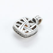 Vintage David Yurman Albion Silver Citrine Diamond Enhancer Pendant