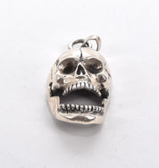 Sterling Silver Skull Pendant with Articulating Jaw