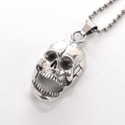 Sterling Silver Skull Pendant with Articulating Jaw