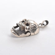 Sterling Silver Skull Pendant with Articulating Jaw