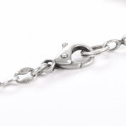 Sterling Silver Beaded Necklace with Heart Pendants