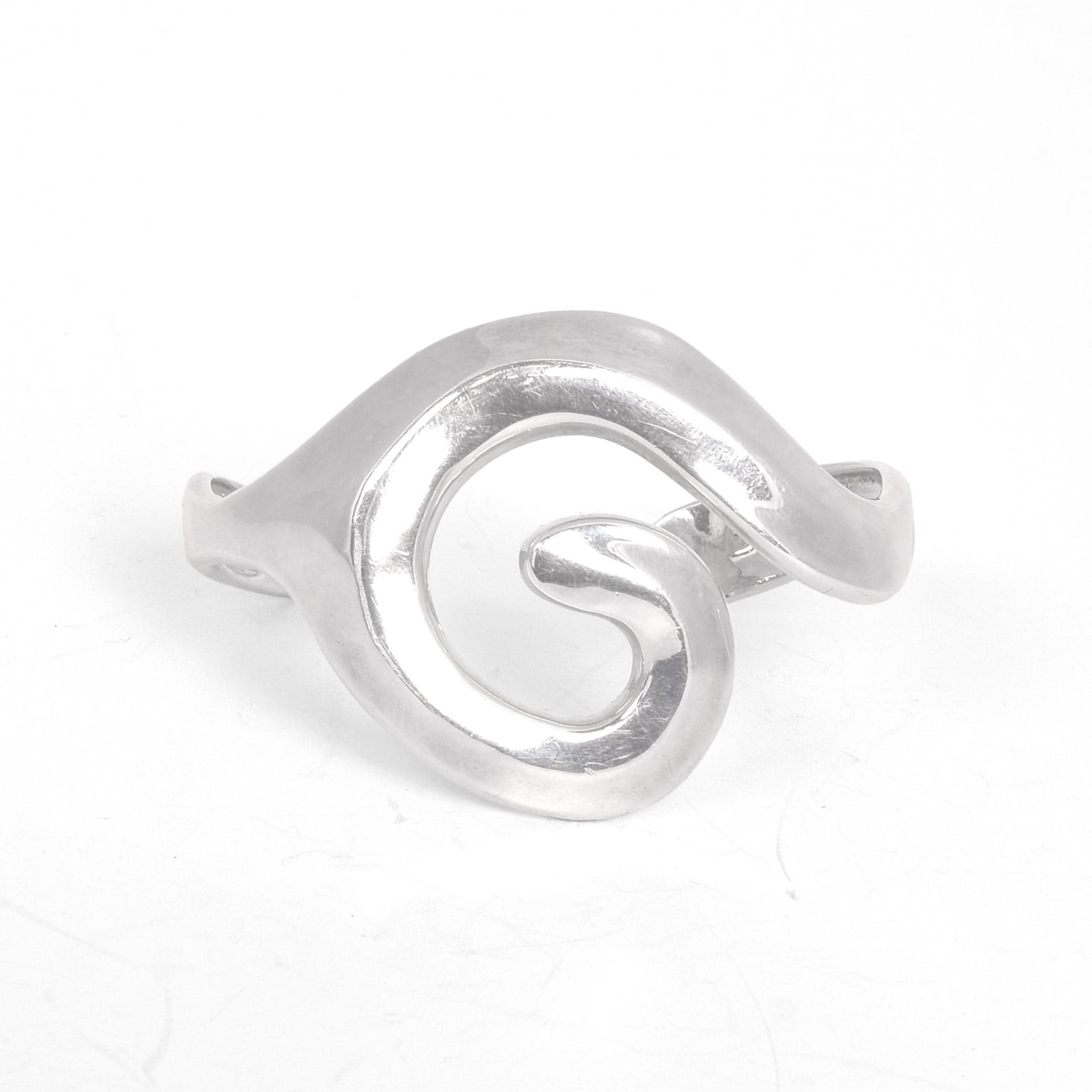Chunky Silver Swirl Cuff Bracelet