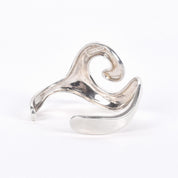 Chunky Silver Swirl Cuff Bracelet