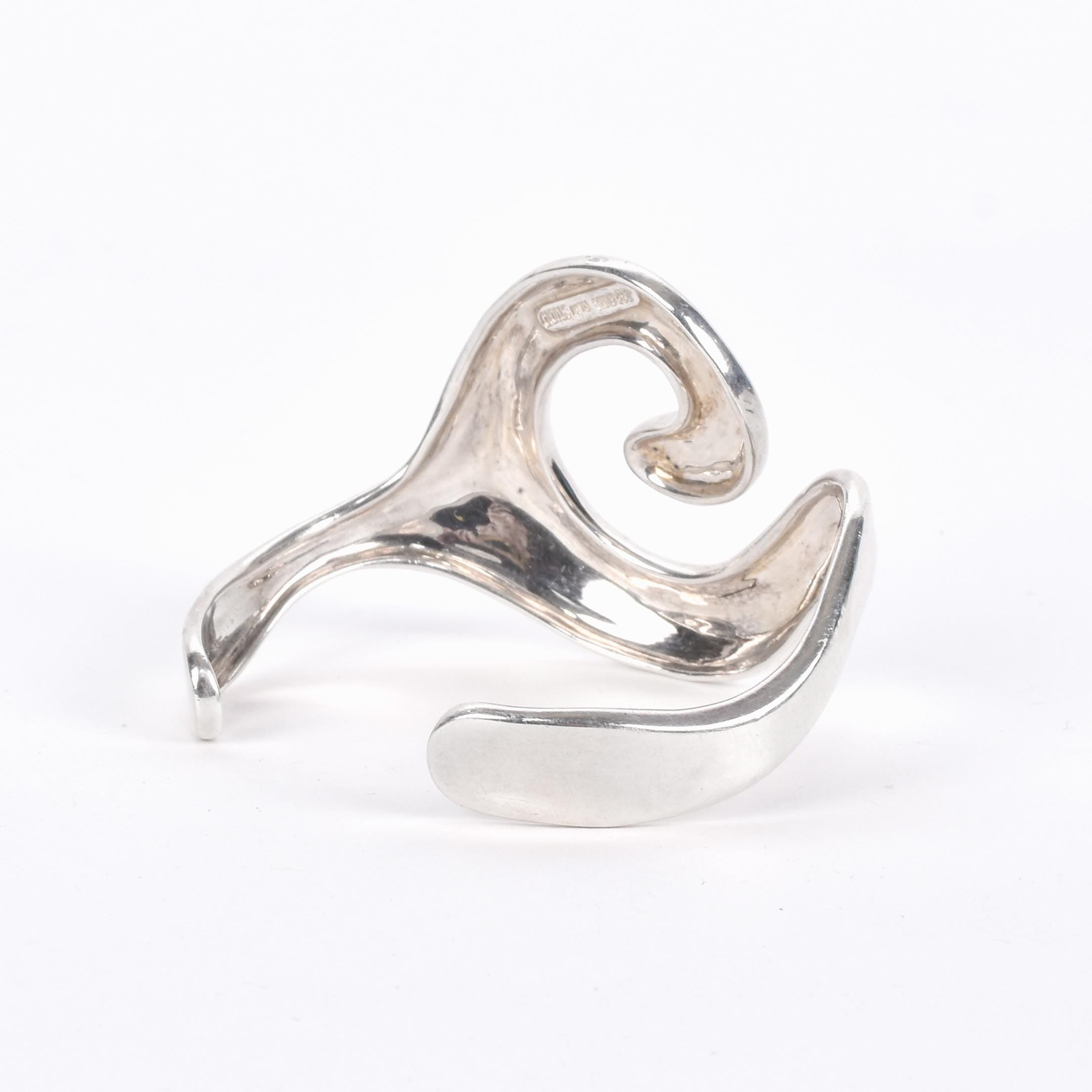Chunky Silver Swirl Cuff Bracelet