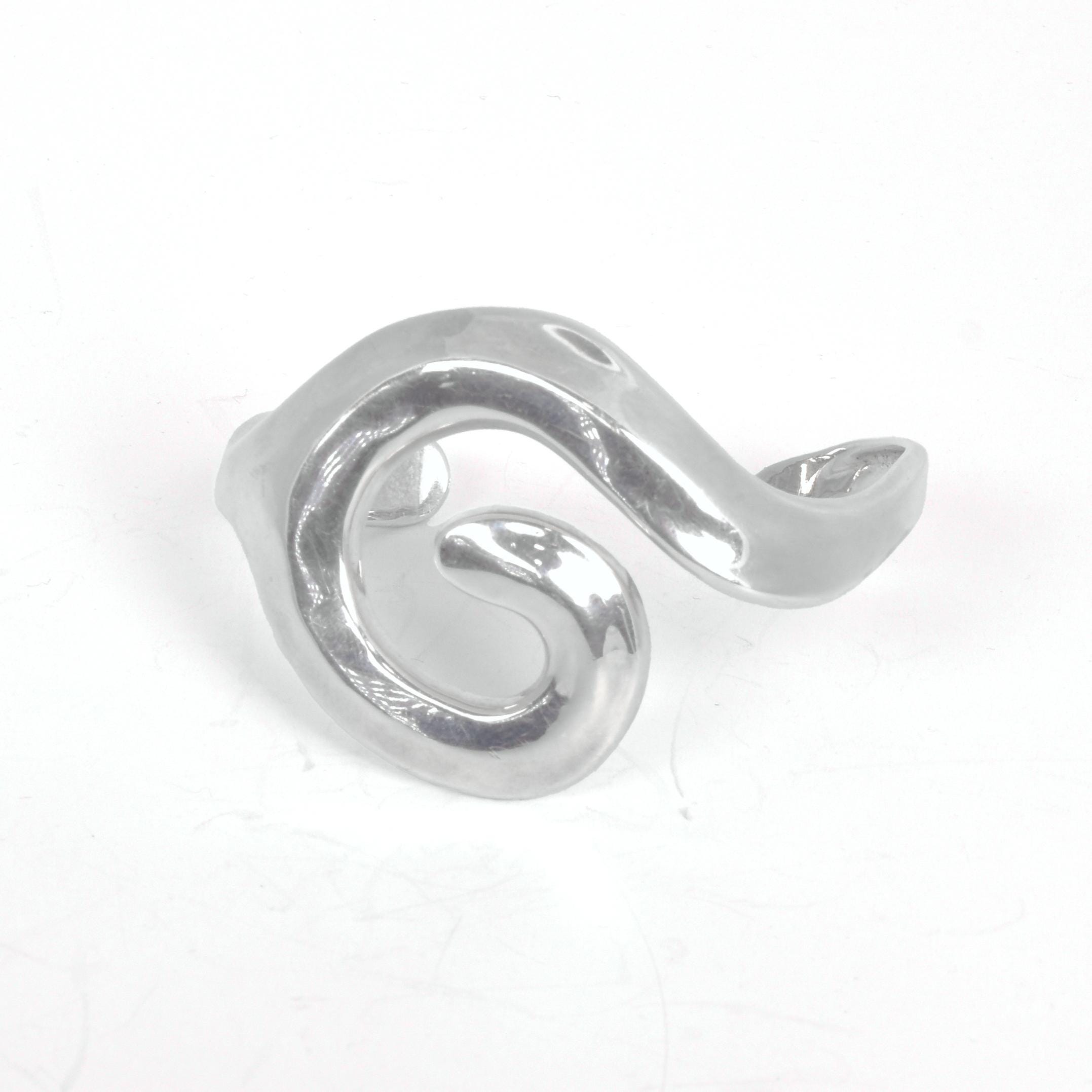 Chunky Silver Swirl Cuff Bracelet