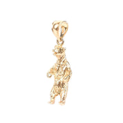 14K Gold Standing Bear Pendant