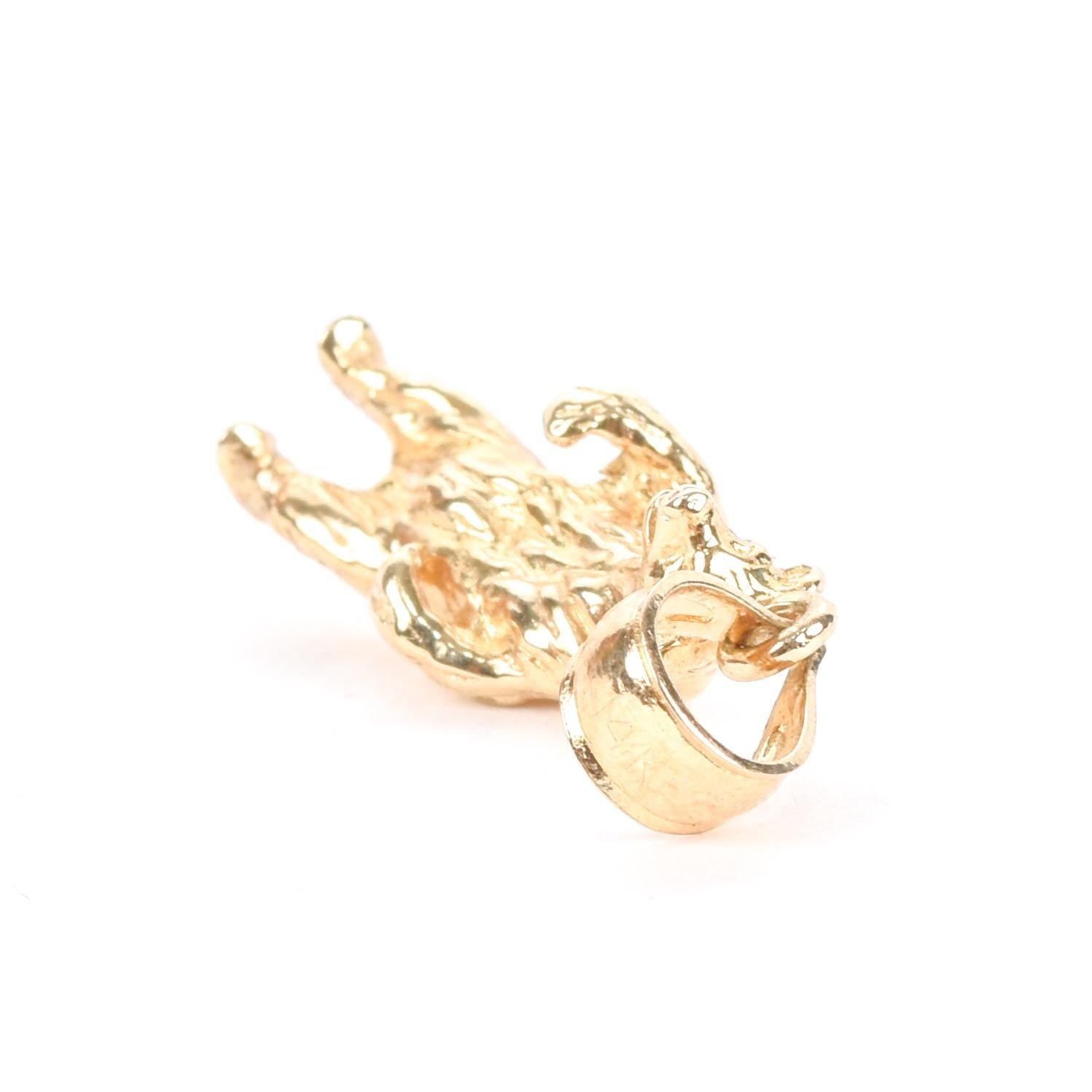 14K Gold Standing Bear Pendant