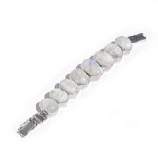 Sterling Silver Rainbow Moonstone Link Bracelet