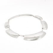 Modernist Sterling Silver Collar Necklace