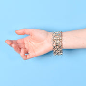 Sterling Silver Cross Link Mesh Bracelet