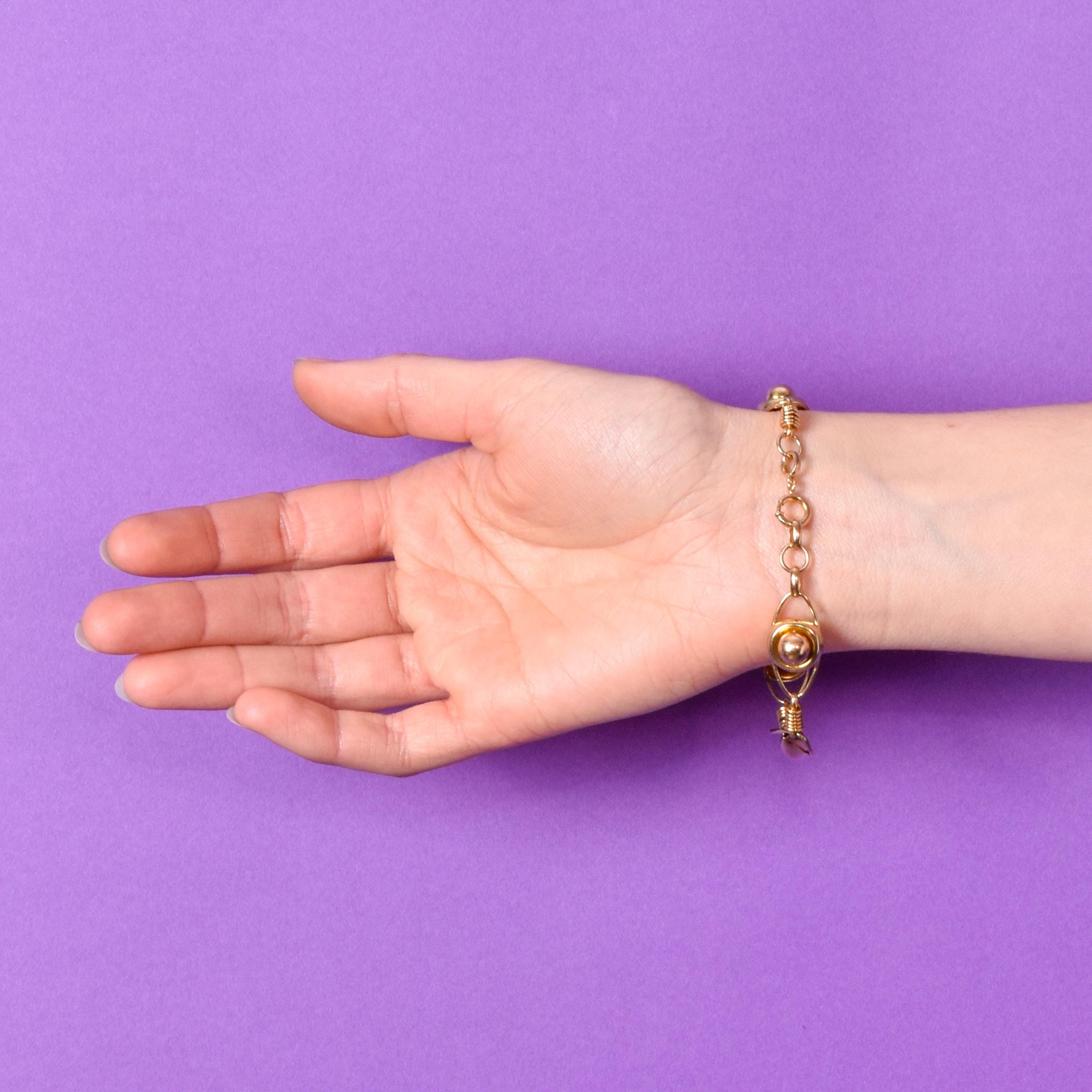 1940s 10k Gold Regal Geometric Bracelet
