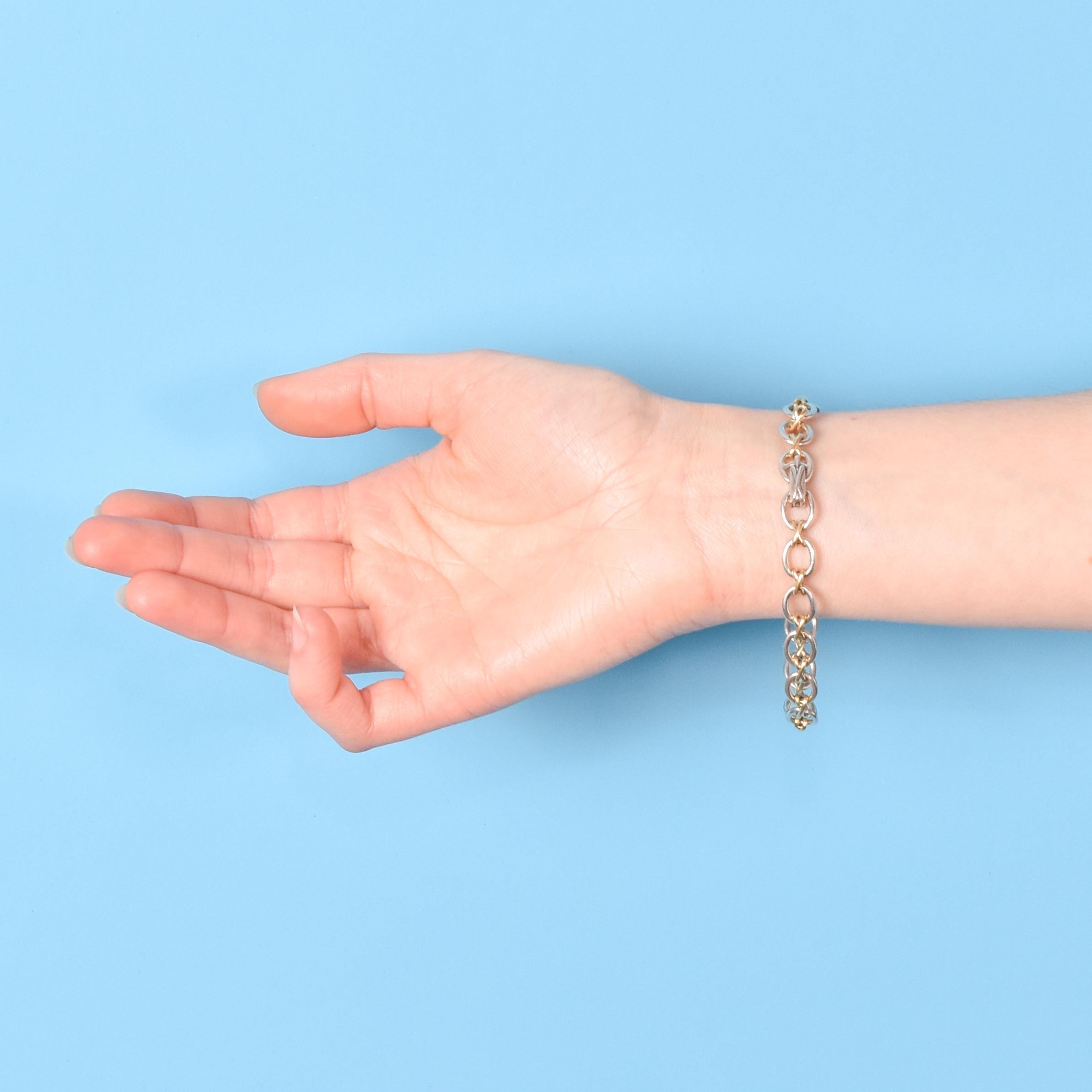 Tiffany & Co. Paloma Picasso 925 Silver and 18K Two-Tone Link Bracelet