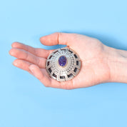 Talleres Se Los Ballesteros Taxco Silver Brooch with Amethyst Face
