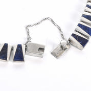 J Comes Taxco Silver Necklace with Blue Sodalite