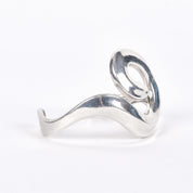 Chunky Silver Swirl Cuff Bracelet
