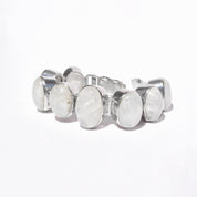 Sterling Silver Rainbow Moonstone Link Bracelet