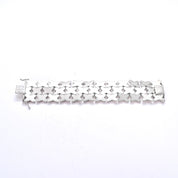Sterling Silver Cross Link Mesh Bracelet
