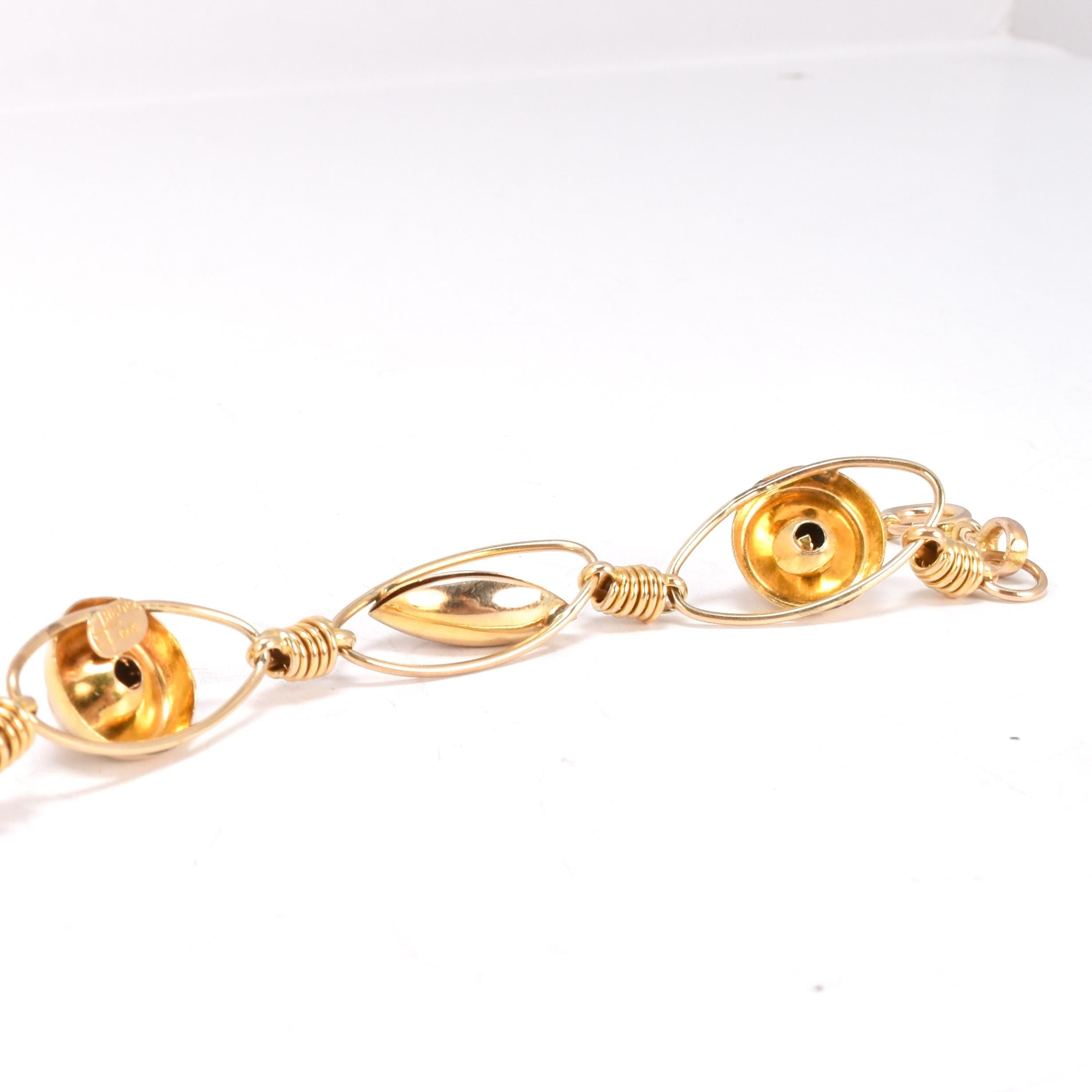1940s 10k Gold Regal Geometric Bracelet