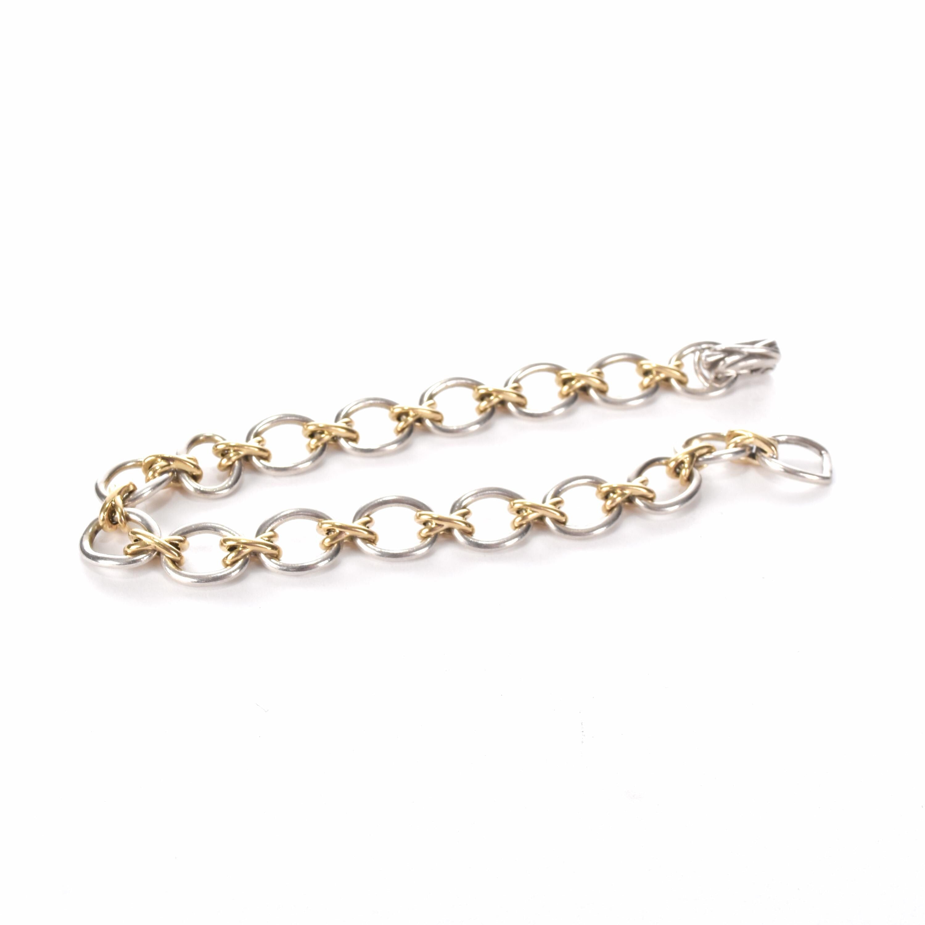 Tiffany & Co. Paloma Picasso 925 Silver and 18K Two-Tone Link Bracelet