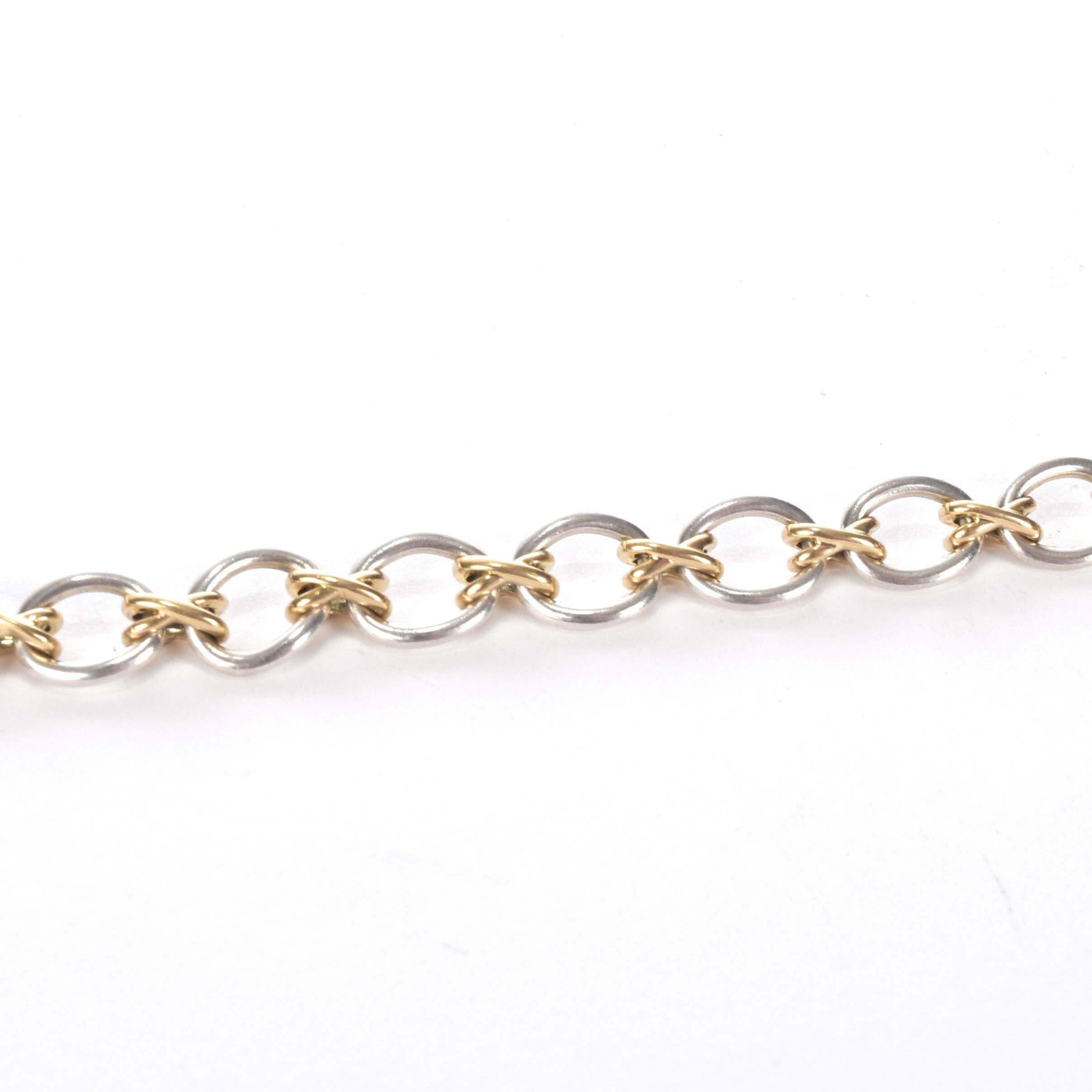 Tiffany & Co. Paloma Picasso 925 Silver and 18K Two-Tone Link Bracelet