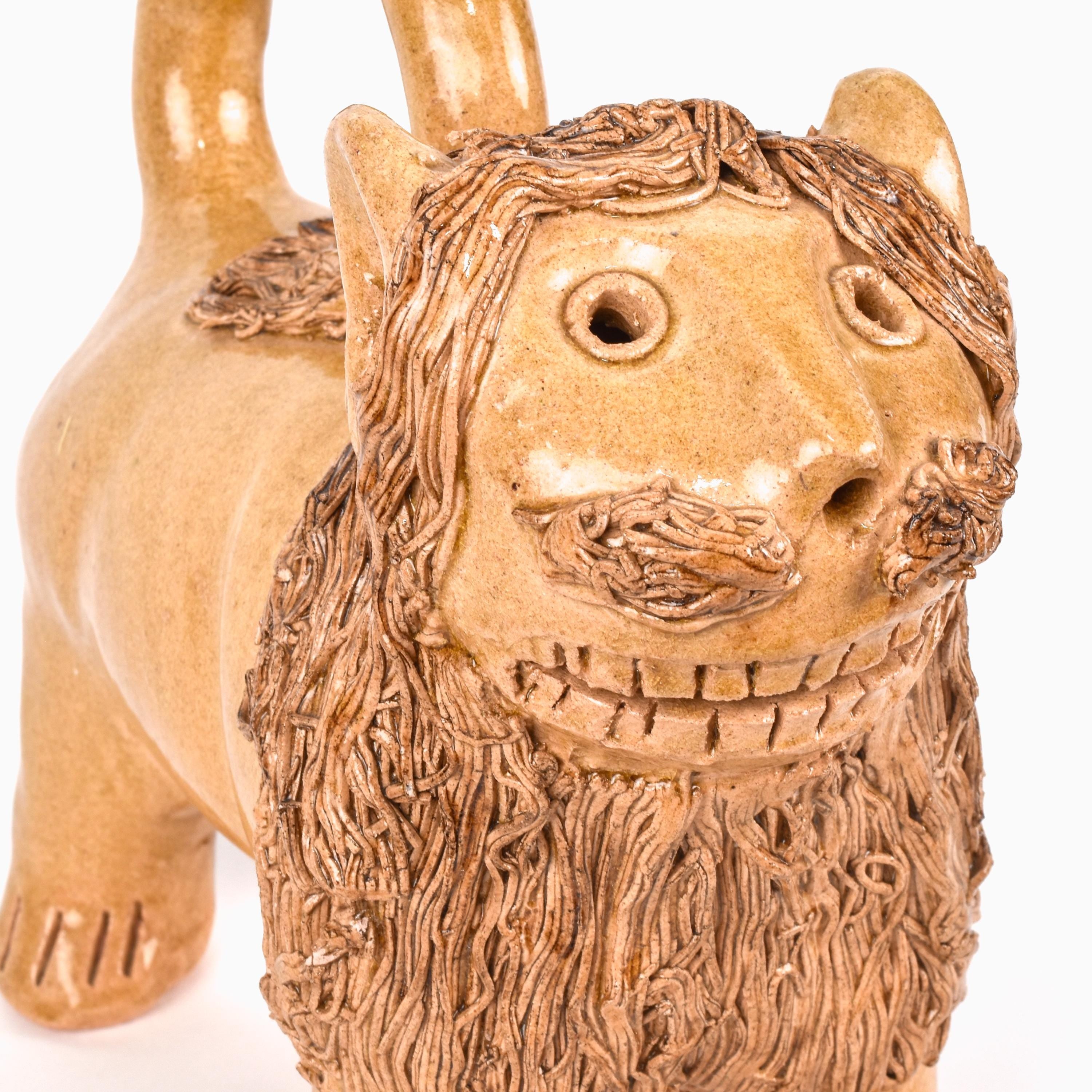 Signed 2009 Westmoore Pottery Lion Sculpture