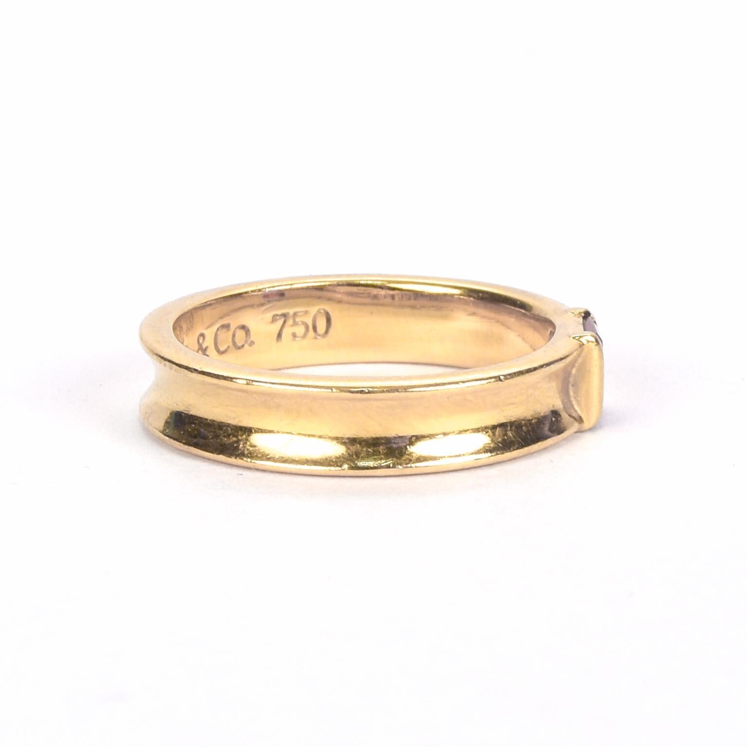 1997 Tiffany & Co. 18K Yellow Gold and Ruby Stacking Ring