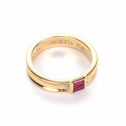 1997 Tiffany & Co. 18K Yellow Gold and Ruby Stacking Ring