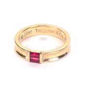 1997 Tiffany & Co. 18K Yellow Gold and Ruby Stacking Ring