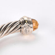 Vintage David Yurman Sterling Silver, 14K Gold, and Citrine Cable Collection Bracelet