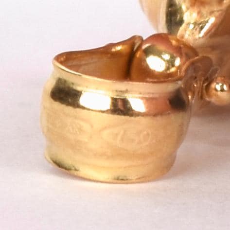 18K Puffy Gold Sun Pendant