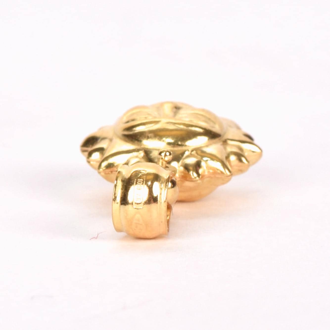 18K Puffy Gold Sun Pendant