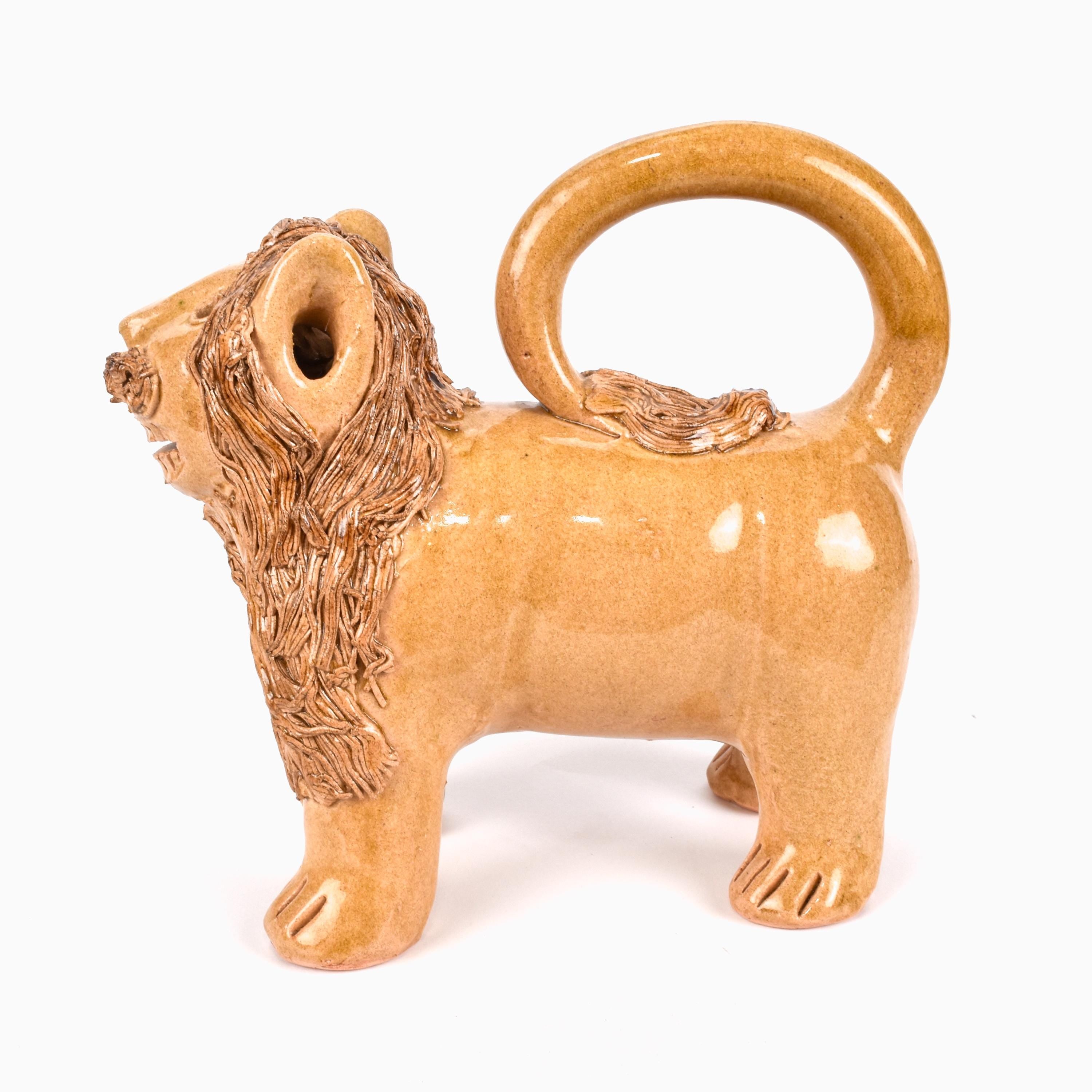 Signed 2009 Westmoore Pottery Lion Sculpture