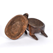 Lozi Carved Rabbit Wood Vessel