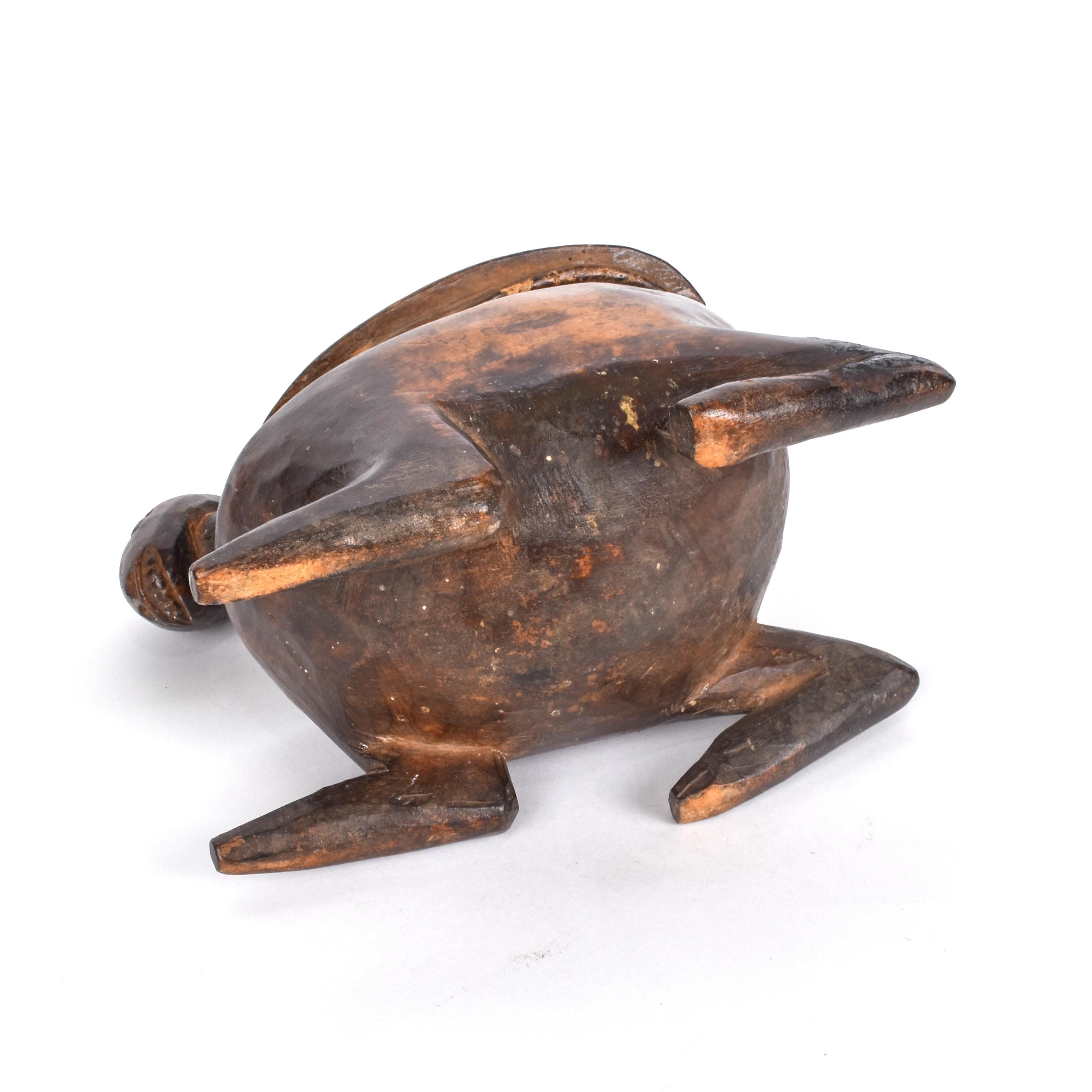 Lozi Carved Rabbit Wood Vessel