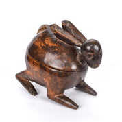 Lozi Carved Rabbit Wood Vessel