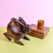 Lozi Carved Rabbit Wood Vessel