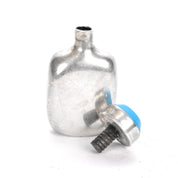 Vintage Sterling Silver Perfume Flask with Gemstone Cap