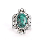 Albert Jake Navajo Sterling Silver and Turquoise Ring