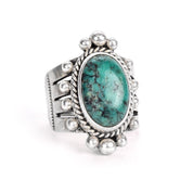 Albert Jake Navajo Sterling Silver and Turquoise Ring