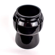 1970s Champagne Cork Shaped Ice Bucket in Black Glass