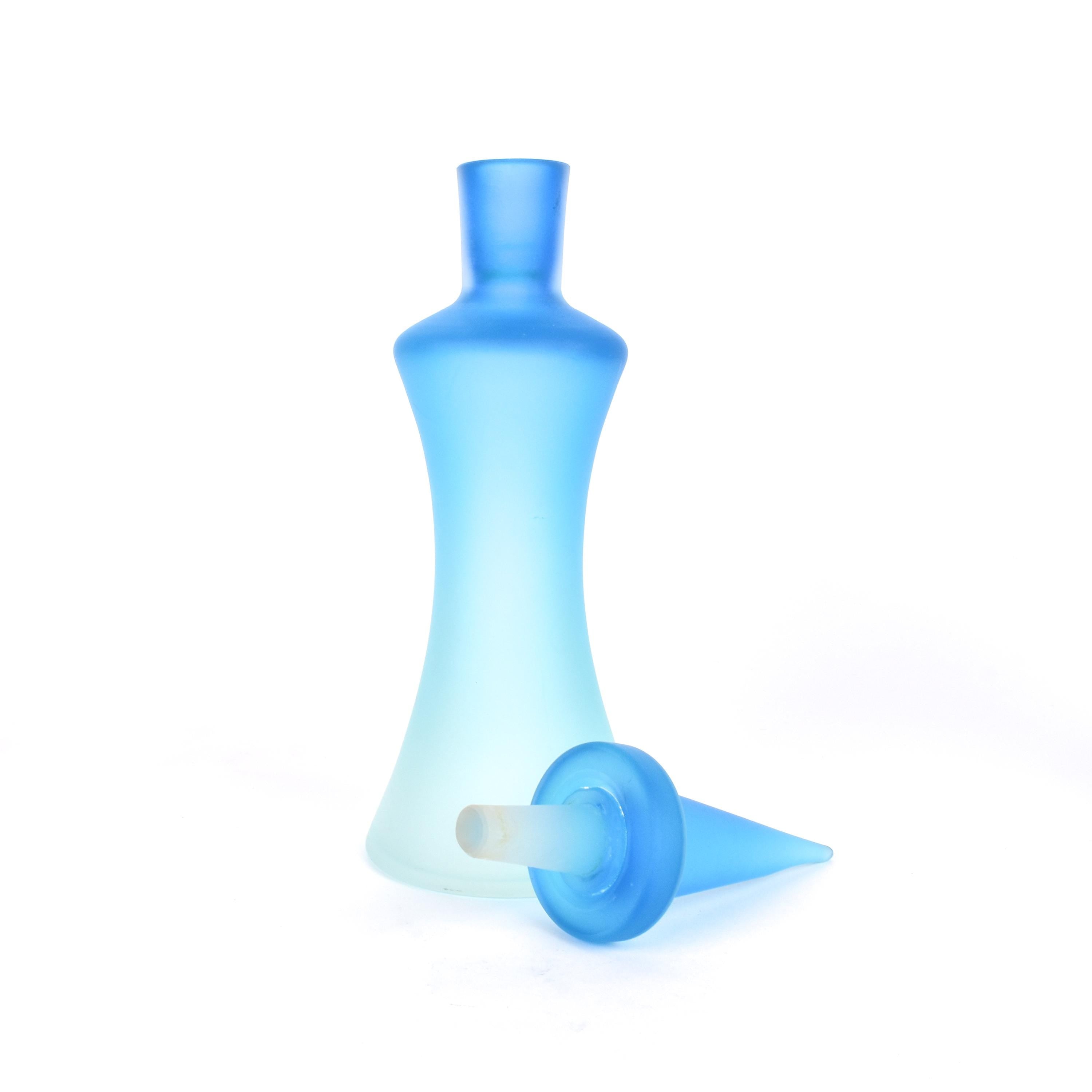 Vintage Murano Glass Blue Ombre Decanters
