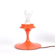 1960's Bill Curry Stemlite Glass and Metal Tulip Form Globe Lamp