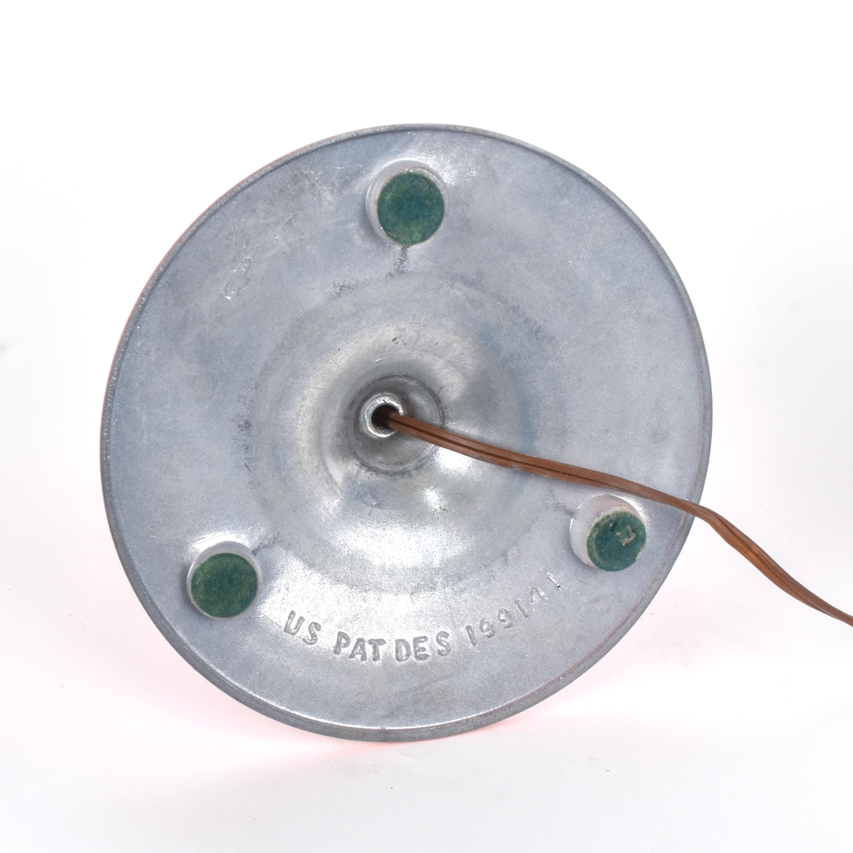 1960's Bill Curry Stemlite Glass and Metal Tulip Form Globe Lamp